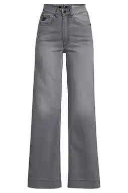 Wehkamp Lois highwaist wide leg jeans grey denim aanbieding