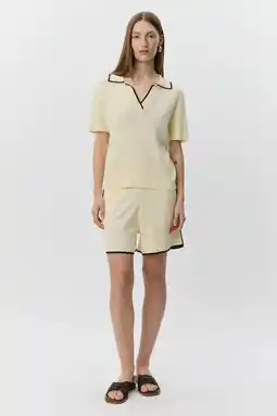 Wehkamp Sofie Schnoor polo rib gebreid ecru aanbieding