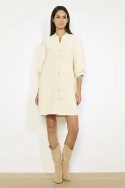 Wehkamp LOLALIZA corduroy blousejurk ecru aanbieding