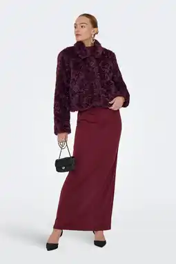 Wehkamp ONLY teddy jas aubergine aanbieding