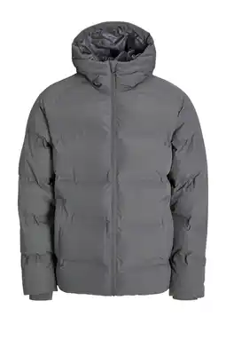 Wehkamp JACK & JONES PLUS SIZE gewatteerde jas Plus Size grijs aanbieding