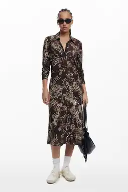 Wehkamp Desigual midi jurk bruin aanbieding
