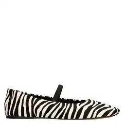 Wehkamp Sacha leren ballerina's met zebraprint zwart/wit aanbieding