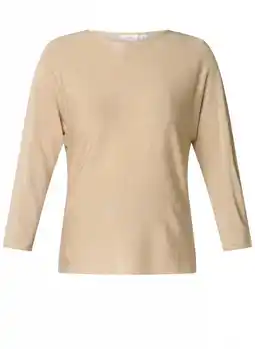 Wehkamp Yest Curve gebreide trui zand met lurex aanbieding