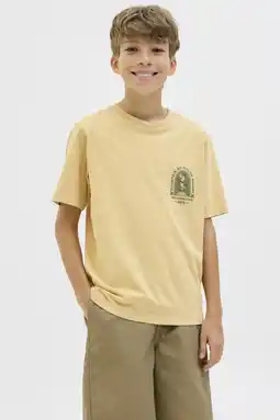 Wehkamp JACK & JONES JUNIOR T-shirt lichtbruin aanbieding