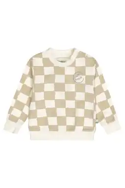 Wehkamp Dirkje geruit sweater beige aanbieding