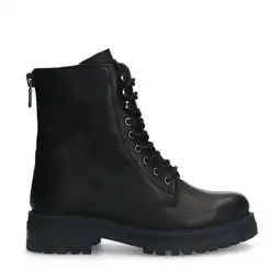 Wehkamp Sacha leren veterboots zwart aanbieding