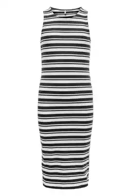 Wehkamp KIDS ONLY GIRL gestreepte maxi jurk zwart aanbieding
