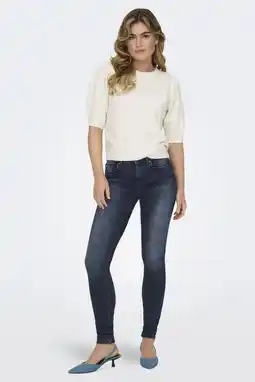 Wehkamp ONLY skinny jeans ONLBLUSH dark blue denim aanbieding