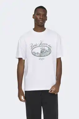 Wehkamp ONLY & SONS oversized T-shirt wit aanbieding