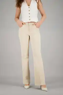 Wehkamp gardeur flared regularwaist broek zand aanbieding