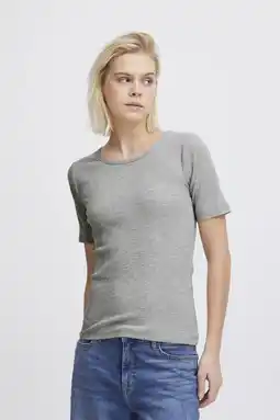 Wehkamp ICHI T-shirt grijs aanbieding