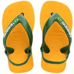 Wehkamp Havaianas teenslippers met hielbandje geel/groen aanbieding