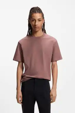 Wehkamp HUGO regular T-shirt oudroze aanbieding