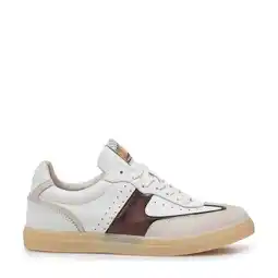 Wehkamp Floris van Bommel Minni 04.29 leren sneakers wit/bruin aanbieding