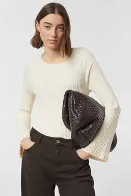 Wehkamp comma gebreide top ecru aanbieding