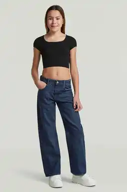Wehkamp G-STAR T-shirt zwart rib gebreid aanbieding