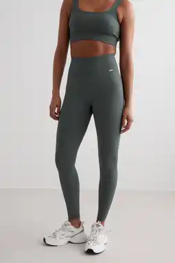 Wehkamp Aim'n rib sportlegging Seamless grijsgroen aanbieding