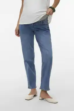 Wehkamp MAMALICIOUS highwaist zwangerschaps slim fit jeans medium blue denim aanbieding