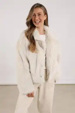 Wehkamp NUKUS faux fur jas ecru aanbieding