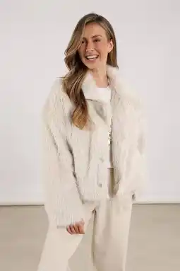 Wehkamp NUKUS faux fur jas ecru aanbieding