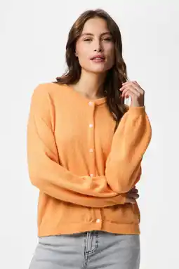 Wehkamp PIECES vest oranje gebreid aanbieding