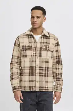 Wehkamp Blend teddy gevoerd overshirt donkerbruin aanbieding