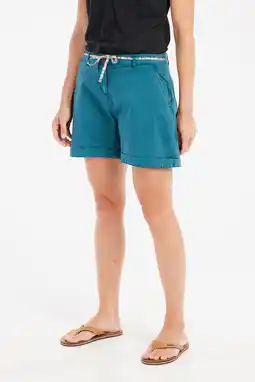 Wehkamp Protest straight regular waist casual short petrol aanbieding