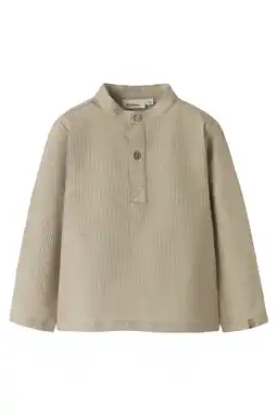 Wehkamp LIL' ATELIER MINI longsleeve met textuur beige aanbieding