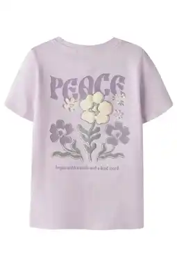 Wehkamp NAME IT MINI T-shirt met backprint lila aanbieding