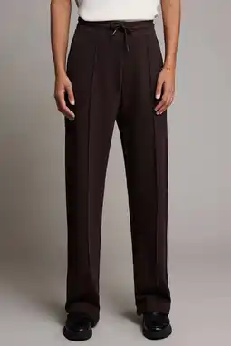 Wehkamp Pink Noir straight highwaist broek donkerbruin aanbieding