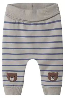 Wehkamp NAME IT BABY regular gestreepte casual broek grijs aanbieding