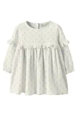 Wehkamp LIL' ATELIER MINI gebloemde korte jurk wit aanbieding