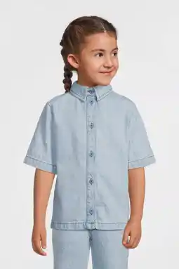 Wehkamp LEVV overhemd light blue denim aanbieding