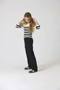 Wehkamp KIDS ONLY GIRL straight fit cargobroek KOGYARROW-VOX zwart aanbieding