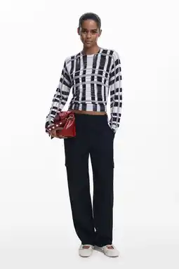 Wehkamp Desigual straight lowwaist cargobroek zwart aanbieding