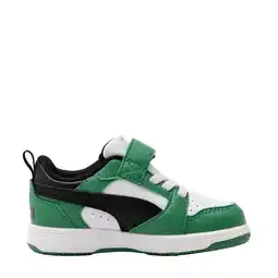 Wehkamp Puma Rebound V6 Low sneakers wit/zwart/groen aanbieding