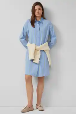 Wehkamp s.Oliver gestreepte blousejurk lichtblauw aanbieding