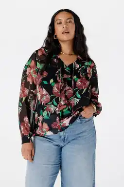 Wehkamp MS Mode blousetop zwart aanbieding