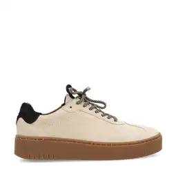 Wehkamp Sacha suède sneakers ecru/zwart aanbieding