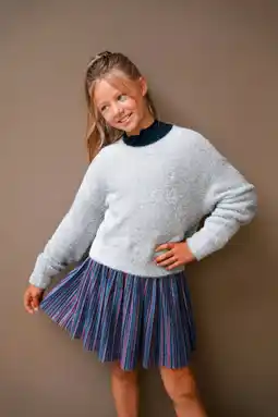Wehkamp Like Flo korte rok met glitter paars aanbieding