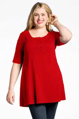 Wehkamp YOEK tuniek ORGANIC COTTON rood aanbieding