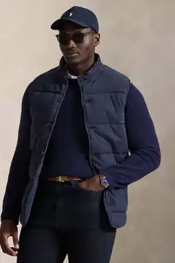 Wehkamp Polo Ralph Lauren Big & Tall bodywarmer met textuur Plus Size donkerblauw aanbieding