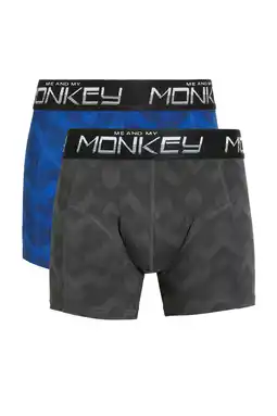 Wehkamp Me & My Monkey boxershort - blauw/army (set van 2) aanbieding