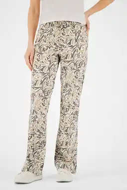 Wehkamp gardeur denim regularwaist flared broek beige aanbieding