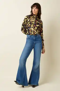 Wehkamp King Louie flared jeans medium blue denim aanbieding