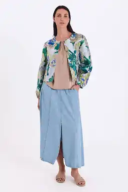 Wehkamp FREEQUENT jasje met lurex blauw aanbieding