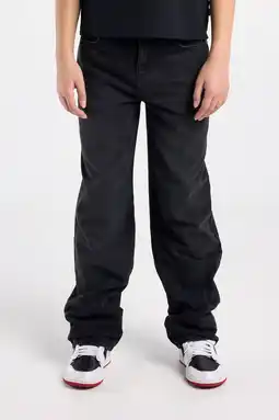 Wehkamp America Today loose fit jeans baggy jeans zwart aanbieding