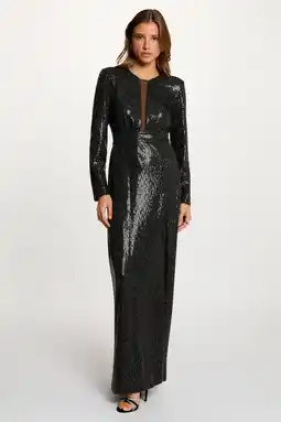 Wehkamp Morgan maxi jurk met glitter zwart aanbieding
