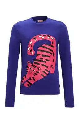 Wehkamp Orange Stars Longsleeve met printopdruk paars aanbieding